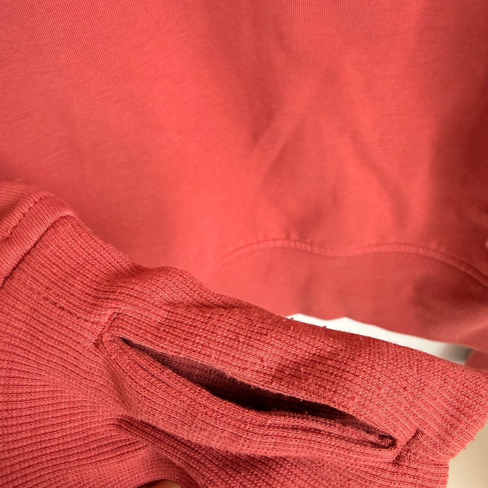 Old Navy Dynamic Fleece Half-Zip Pullover Sweatshirt XS Dusty Rose Crop - Picture 8 of 9